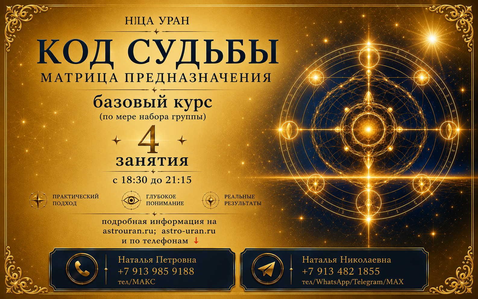 «КОД СУДЬБЫ (матрица предназначения) базовый курс. Открыта запись на Курс/ ВЕЧЕР.